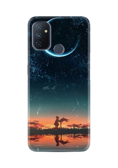 Oneplus Nord N10 Kılıf Silikon Desen Özel Seri Ay Ve Kız 1720