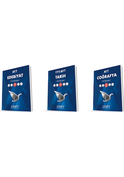 Limit Kurumsal Ayt Edebiyat + Tarih + Coğrafya Konu Anlatım Föyleri Seti 3 Kitap