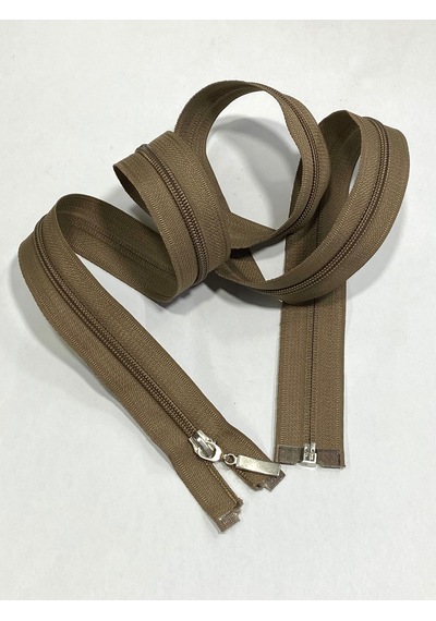 Ferace Fermuarı / 110 Cm / Açık Kahverengi / Misina Dişli
