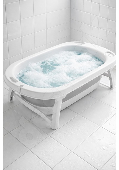 Katlanabilir Bebek Küveti - Akordiyon Yer Kaplamayan Çocuk Küveti - Katlanır Küvet Banyo