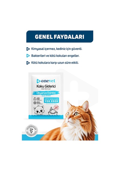 Onevet Kedi Kumu Koku Giderici Okyanus Esintili 15 Adet 25 gr