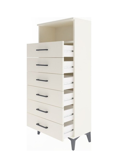 Arges Dolap Tek Raflı 6 Çekmeceli 60x30x134 Aytaşı-aytaşı Aytaşı