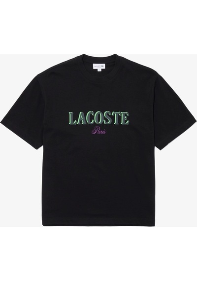 Lacoste Erkek Organik Pamuk Tişört Siyah