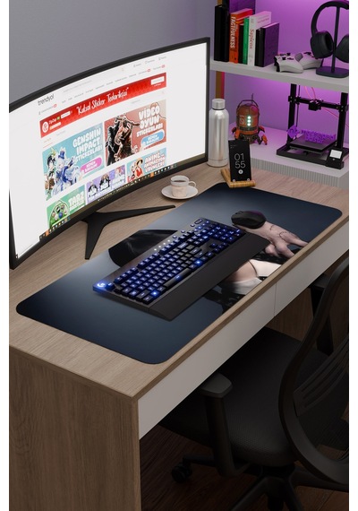 Wednesday 2 V4 90x40 Xxl Gaming Kauçuk Kaymaz Taban Mouse Pad Fare Altlığı