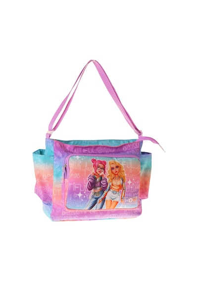Wow Generation Kız Çocuk Star Desenli Pembe - Mor Renkli Omuz Çantası - W6034 Çok Renkli
