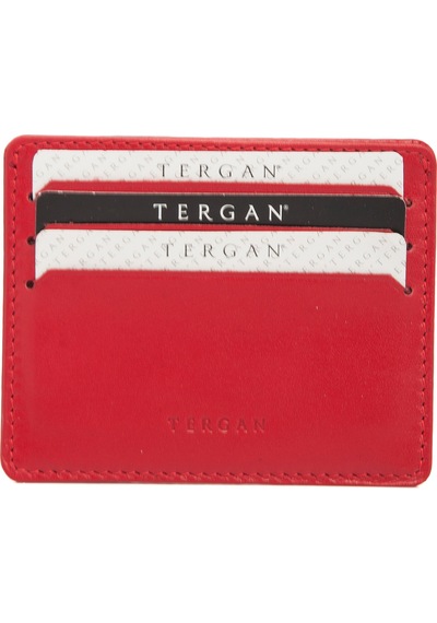Tergan Kırmızı Deri Unisex Kredi Kartlık 1050C71