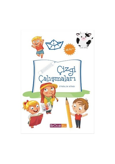 Çizgi Çalışmaları Etkinlik Kitabı - 48 Ay - Elif Alkan - Bir Ocak Yayınları