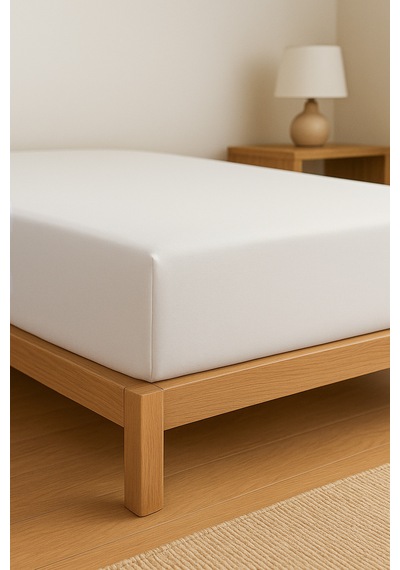 Purecomfort %100 Pamuk Ranforce Çift Kişilik Lastikli Çarşaf 160x200 Beyaz Ekru