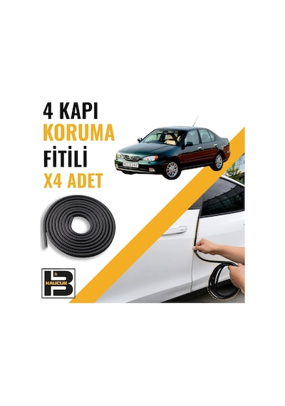 Nissan Primera 1996-2002 Kapı Koruma Fitili-4 Kapı-siyah-bm2327
