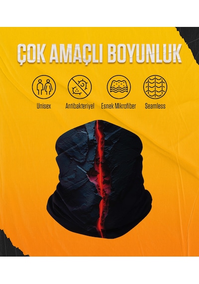 Musclecloth Çok Amaçlı Boyunluk Coal Siyah-kırmızı