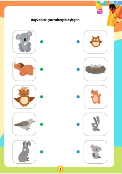 Haydi Eşleştirme Yapalım Cırt Cırtlı Yaz Sil Kitabı