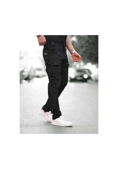 Athletic Sports Kışlık Su Rüzgar Geçirmez İçi Polarlı Softjel Kumaş Pantolon Siyah