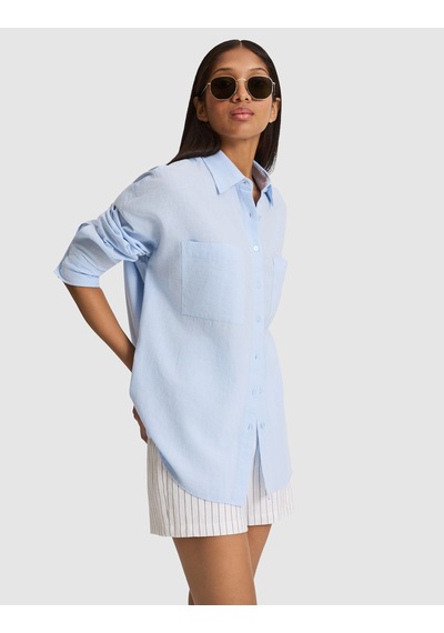 Pierre Cardin Kadın Mavi Gömlek Desenli 50328624-vr249