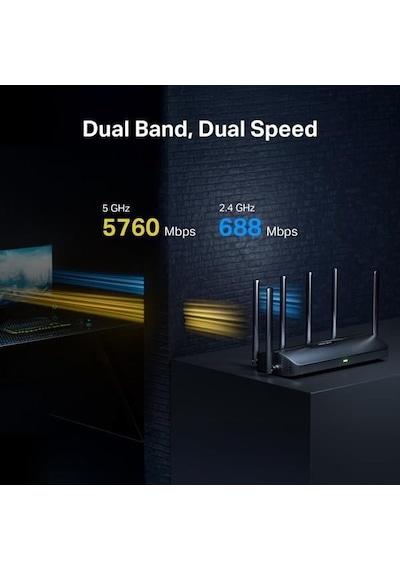 Mercusys Mr37be Wıfı7 Be6500 Dual Band Router