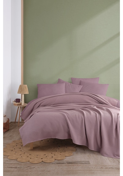 Eponj Home Ecocel Pike Örtü Battal Megaking 230x260cm Karde Mürdüm Mürdüm