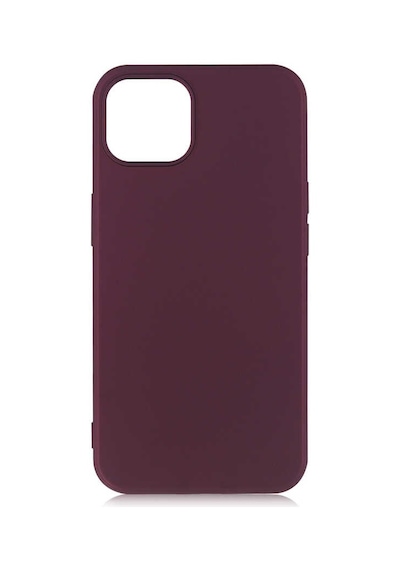 Noktaks - Apple Uyumlu iPhone 13 - Kılıf Mat Soft Esnek Premier Silikon Kapak - T18528 - Mürdüm Mürdüm