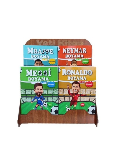 Futbolcular Boyama Kitapları Standı Kasa Önü 125 Kitap