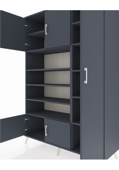 Hyperion Dolap 11 Raflı 5 Kapaklı 132x44x195 Antrasit-antrasit/antrasit Antrasıt/antrasıt Hyperion Dolap 11 Raflı 5 Kapaklı 132x44x195 Antrasit-antrasit/antrasit Antrasıt/antrasıt