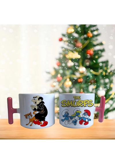 Ghostbusters Gargamel Ve Şirinler Kahve Fincanı- Mug Beyaz