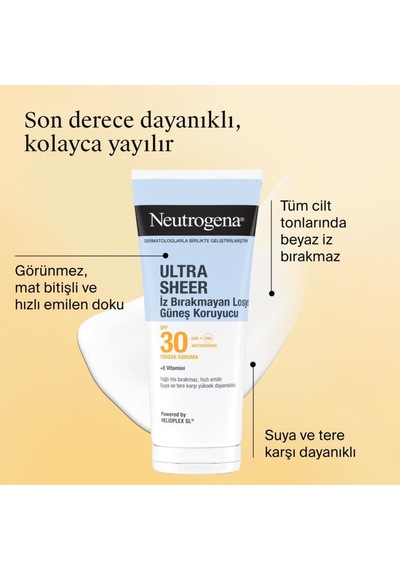 Ultra Sheer Nemlendirici Güneş Koruyucu Losyon Spf30, 200 Ml