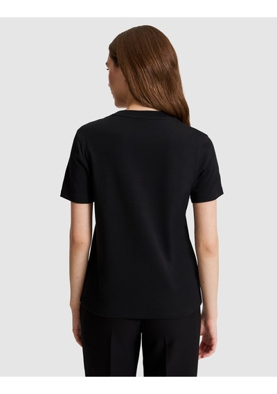 Pierre Cardin Kadın Siyah Tişört Basic 50323570-vr046