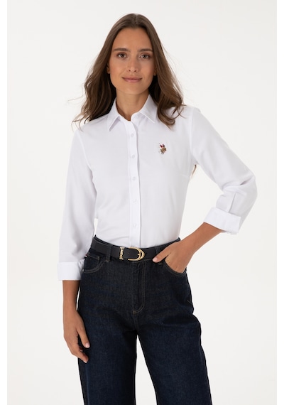 U.s. Polo Assn. Kadın Beyaz Gömlek Basic 50308043-vr013 Beyaz
