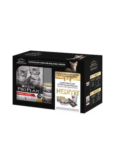 Pro Plan Kitten Tavuklu Yavru Kedi Maması 1.5 Kg 2 Adet Kitten Konserve Ve Ölçü Kabı Hediyeli