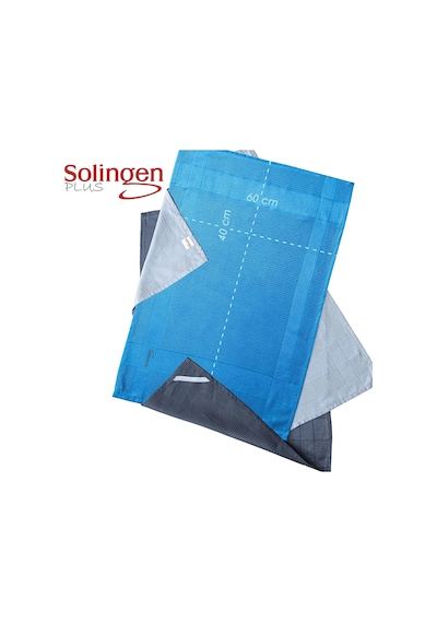Solingen Plus Mikrofiber Bez Cam Bezi Mikrofiber Temizlik Bezleri Sihirli Mikrofiber Temizlik B Mavi Gri Koyu Gri