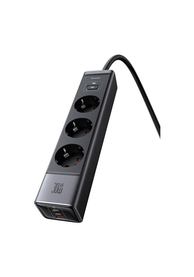 Cp-0620 6 In 1 Gan 30w Fast Chrger 2c1a Eu Plug, Siyah