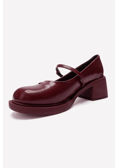Luvishoes Luanda Bordo Bantlı Kadın Kalın Topuklu Mary Jane Ayakkabı
