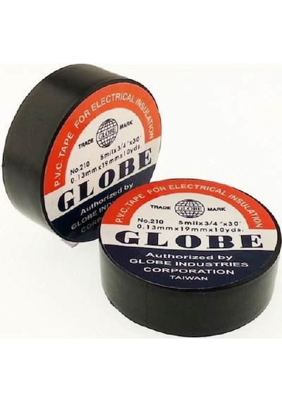 Globe Plastik Izole Elektrik Bandı - Siyah 1 Adet globe