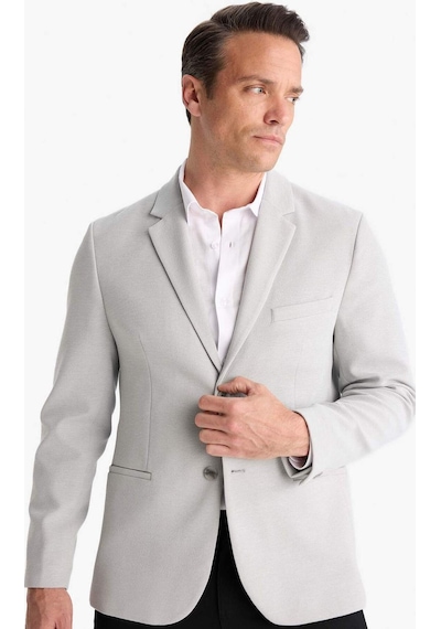 DeFacto Slim Fit Dar Kesim Yarım Astar Blazer Ceket E3447AX25SMGR323