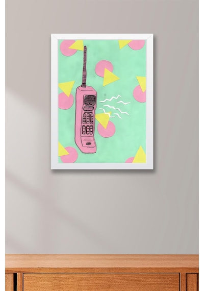 Brick Phone Çerçeveli Tablo - Pop Art Poster Tablo
