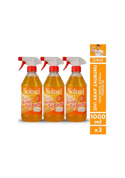 Kıvamlı Sıvı Arap Sabunu 3 Adet 1 Litre Yeni Nesil Doğal Temizlik Diğer