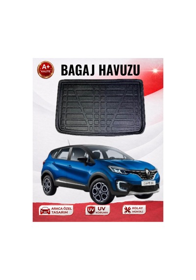 Renault Captur 2020 Ve Sonrası Alt 3d Bagaj Havuzu Premıum A+