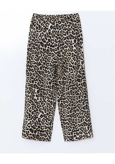 Lcwaıkıkı Classic Kahverengi Standart Fit Leopar Desenli Kadın Pantolon