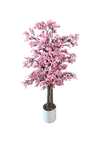 Yapay Çiçekçiniz Yoğun Yapraklı 100 Cm Yapay Sakura Bahar Dalı Ağacı Premium pembe