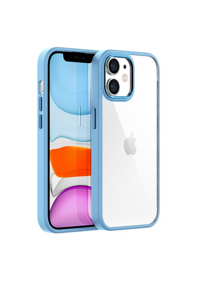 Buff Apple Uyumlu iPhone 11 New Air Bumper Kılıf Açık Mavi