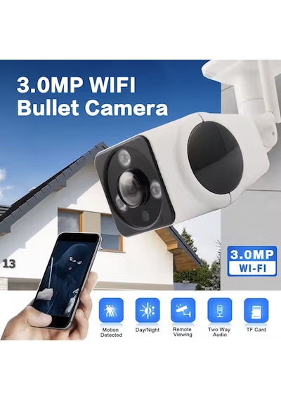 3mp Full Hd Wifi Iç & Dış Mekan Balık Gözü Güvenlik Kamerası