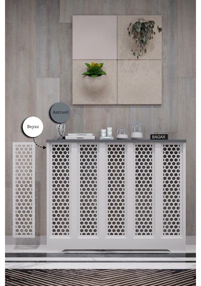 Dekoratif Petek Dolabı Kalorifer Peteği Kapatma Ünitesi Modern Tasarım İç Ölçü 96 Cm Dış Ölçü 100 Cm Petek 96 Beyaz Üstü Antrasit D6 Dekoratif Petek Dolabı Kalorifer Peteği Kapatma Ünitesi Modern Tasarım İç Ölçü 96 Cm Dış Ölçü 100 Cm Petek 96 Beyaz Üstü Antrasit D6