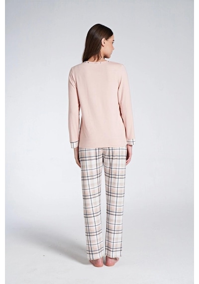 Pijadore Gd Goldoremi 1732 Don't Quıt Kadın Ekoseli Uzun Kollu Pijama Takım SOMON