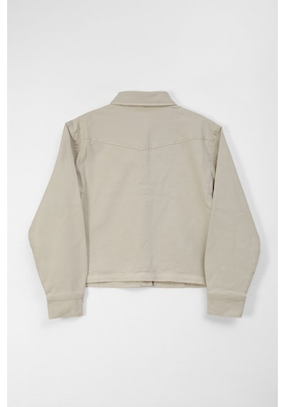 Kadın Bej Düğmeli Mevsimlik Jean Ceket