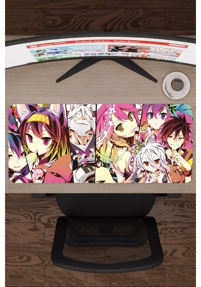 No Game No Life Anime V2 - 70x30 Xl Gaming Kauçuk Kaymaz Taban Mouse Pad Fare Altlığı