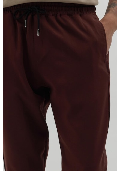 Tudors Erkek Regular Fit Beli Lastikli Bağcıklı Jogger Kiremit Pantolon Rahat Kesim Yan Cepli-37921 Kiremit