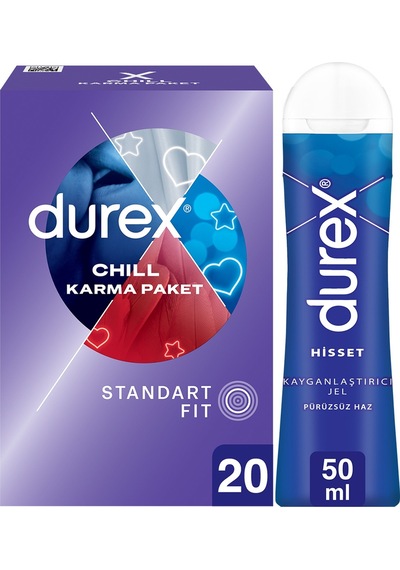 Durex Chill Karma Paket Prezervatif 20’li + Play Kayganlaştırıcı Jel Hisset 50 ML