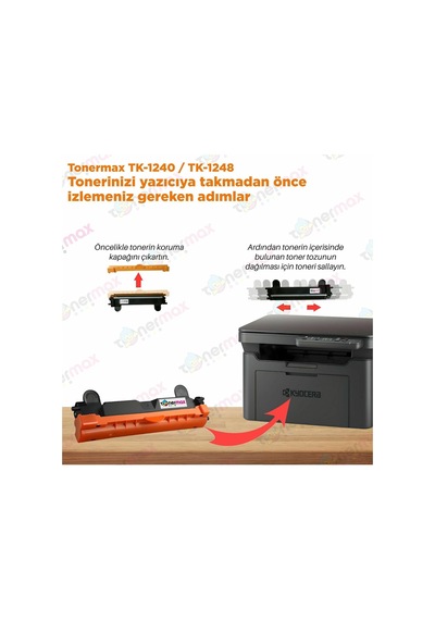 Kyocera Uyumlu Tk-1240 / Tk-1248 Uyumlu Toner 1 Koli 20'li  Paket / Pa2000 / Pa2000w Ma2000 / Ma2000w / Pa2001 / Ma2001
