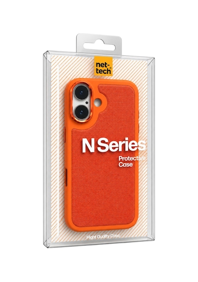 Nettech Apple İphone 17 Uyumlu Nt-n121 Deri Arka Koruma Kılıf - Kozmik Turuncu