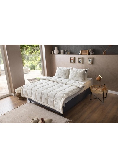 %100 Doğal Çift Kişilik Xl Yün Yorgan 215x240cm Çok Renkli