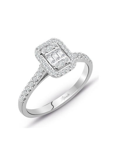 Modern Tasarım 0.35 Ct Baget Kare Tektaş Yüzük