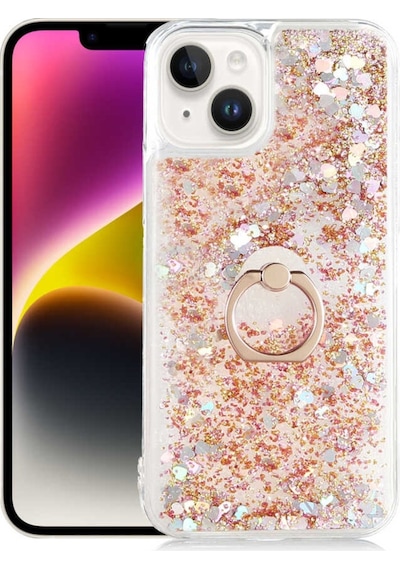 Apple Uyumlu iPhone 14 Kilif Milce Sulu Yüzüklü Silikon Arka Kapak 561185266